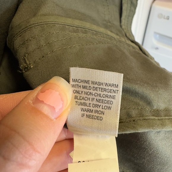 J. Jill Women’s Green Utility Jacket Three-Quarter Sleeves Size 6 - Picture 10 of 15